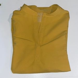 Figs Rafaela Scrub Top in Light Gold